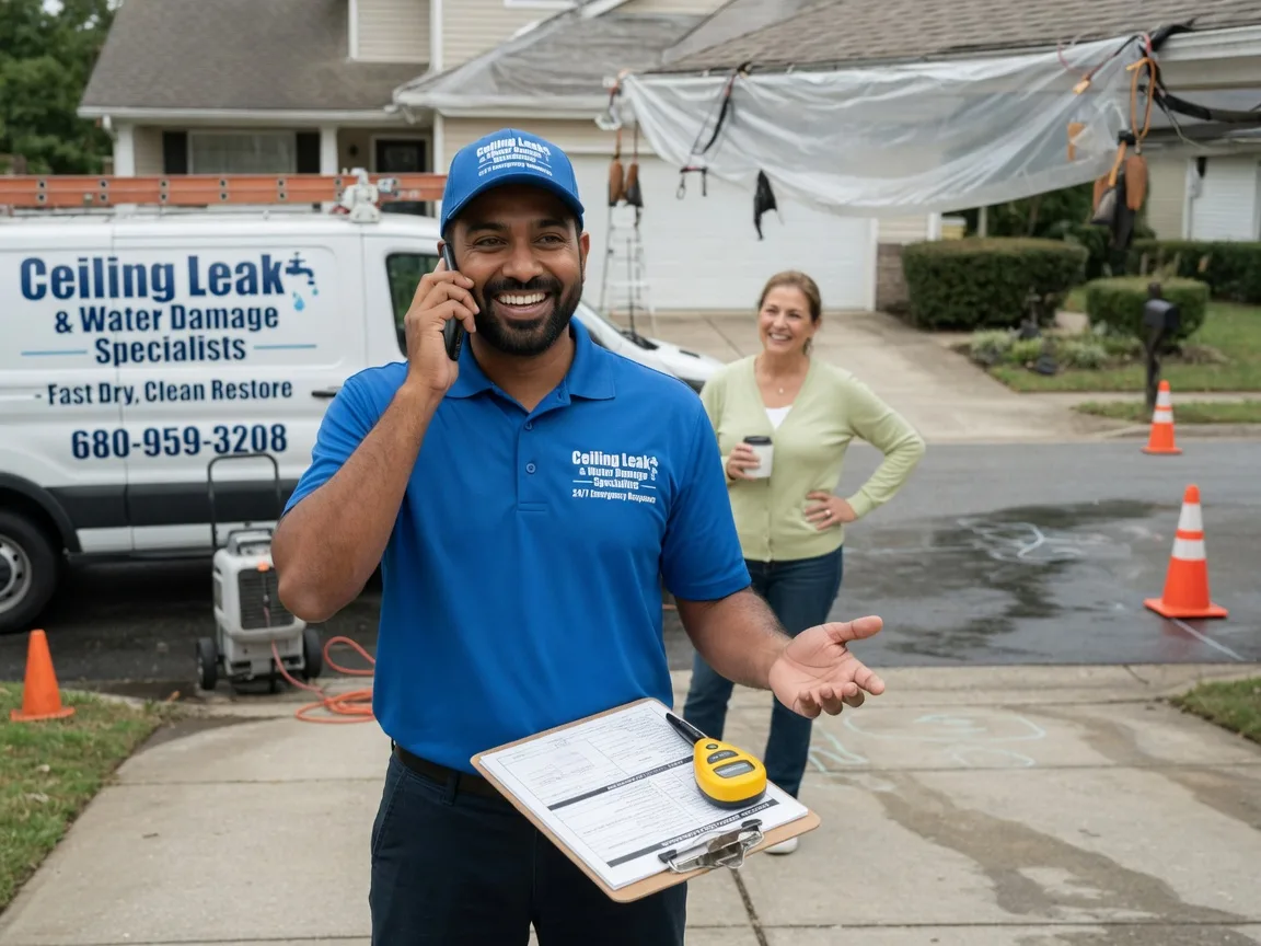 Ceiling Leak Cleanup Guthrie Center, IA FAQs